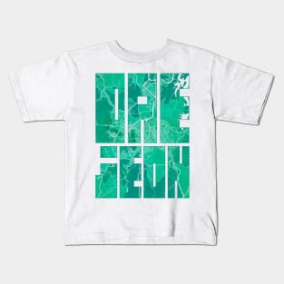 Daejeon, South Korea City Map Typography - Watercolor Kids T-Shirt